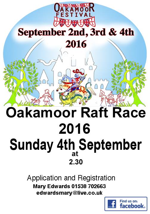 Oakamoor Festival Raft Race poster